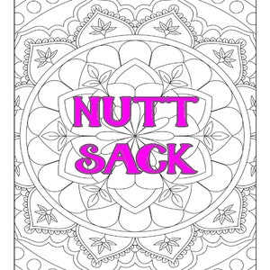 Nutt Sack - Adult Coloring Page | Adult Humor (Printable, PDF Download)