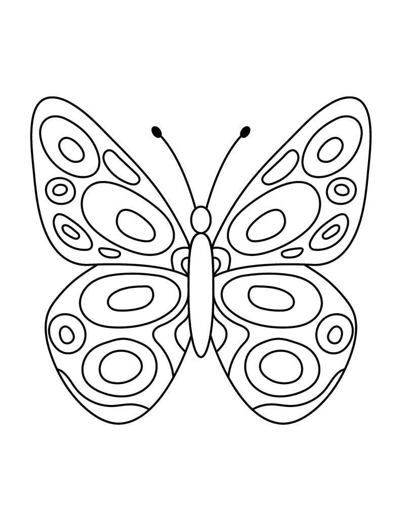 Custom Cute Butterfly Coloring Pages for Kids - Etsy