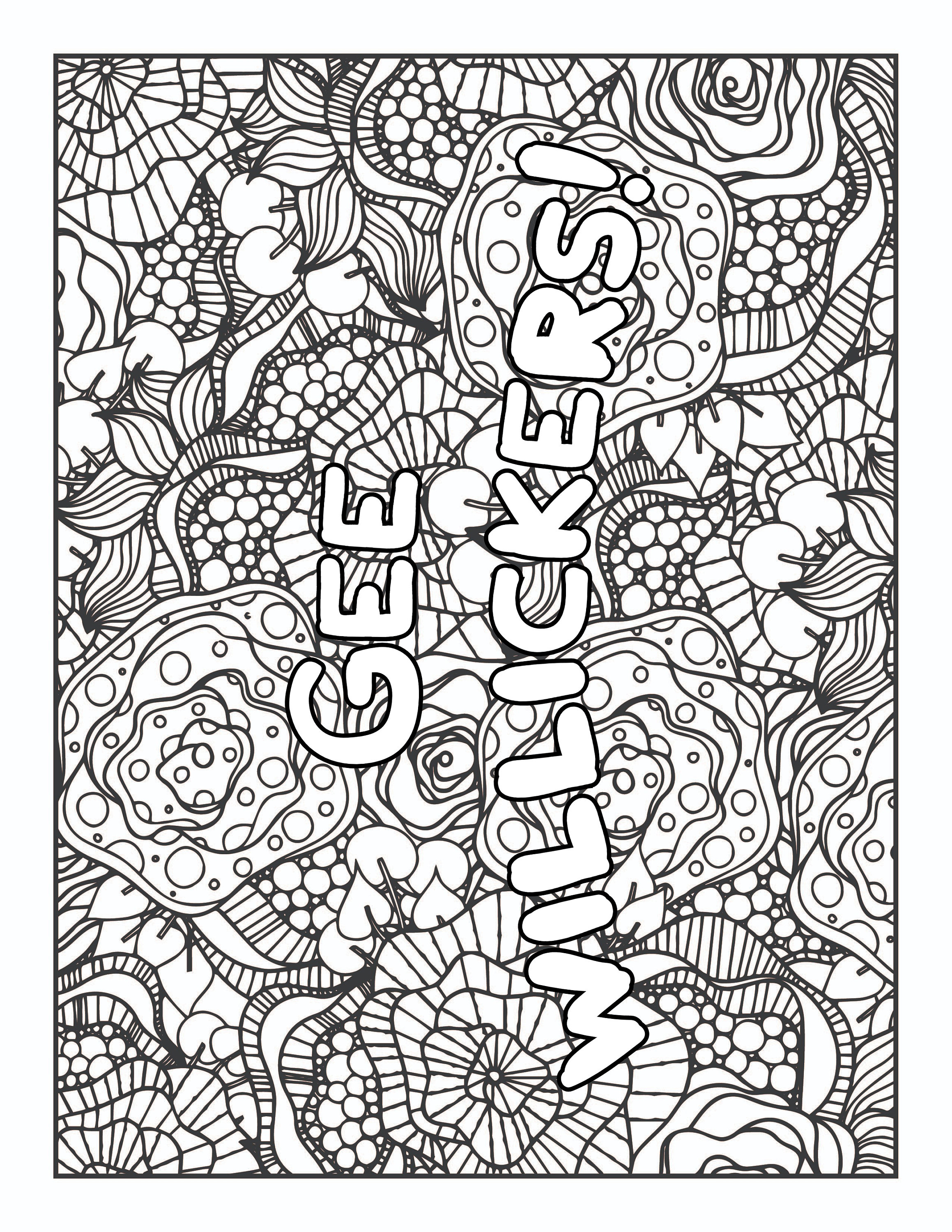 Swear-word Alternatives: Adult Coloring Book - Etsy