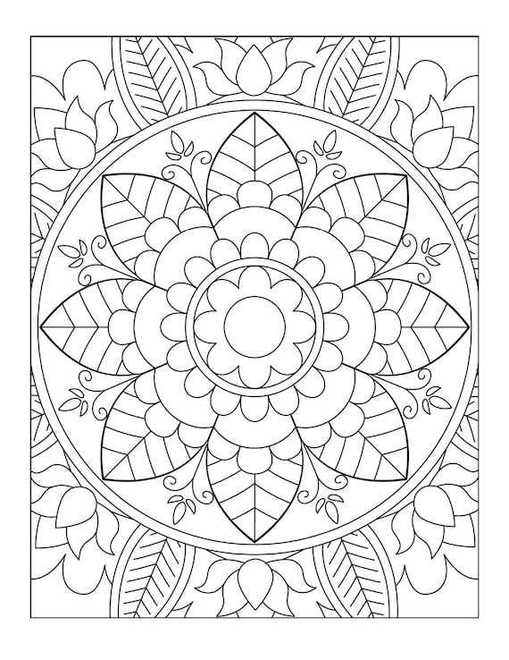 125 Printable Mandala Coloring Pages - Etsy