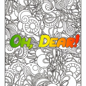 Oh Dear: Adult Coloring Page | Adult Humor