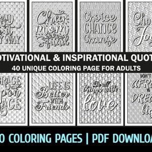 Motivational & Inspirational Quotes Coloring Pages | Adult Humor (Printable, PDF Download)