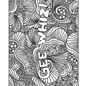 Gee Whiz: Adult Coloring Page | Adult Humor