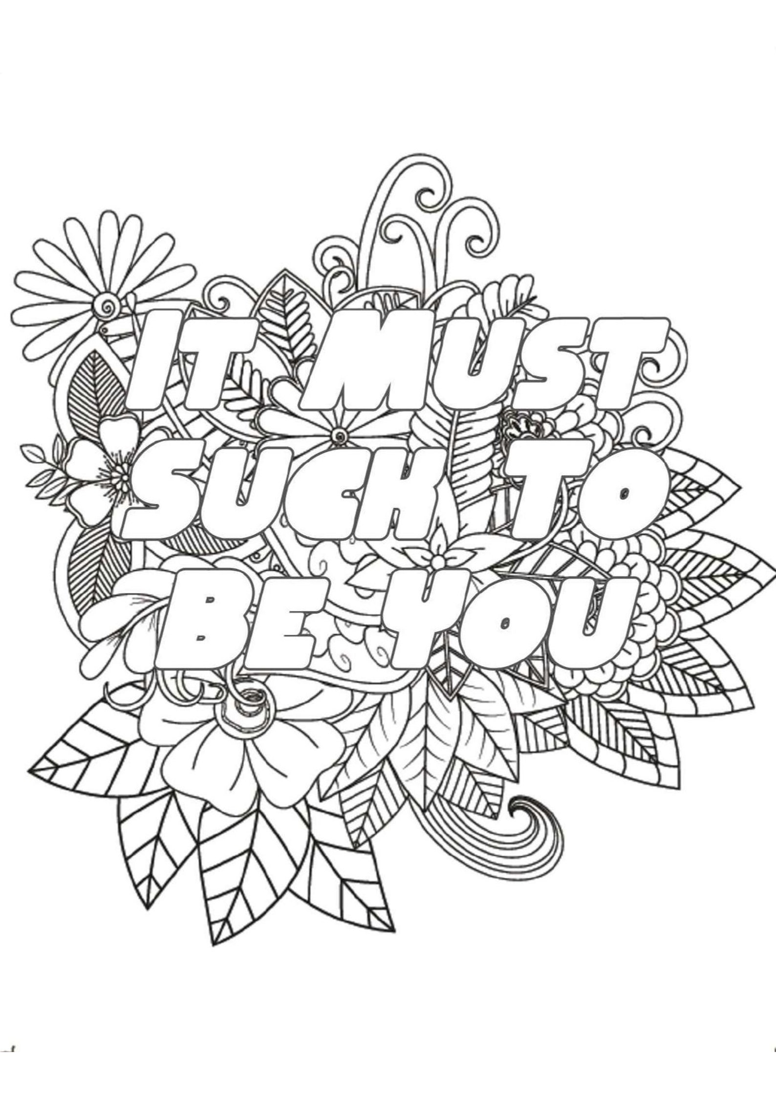 30 Adult Swear Word Printable Coloring Pages printable PDF - Etsy