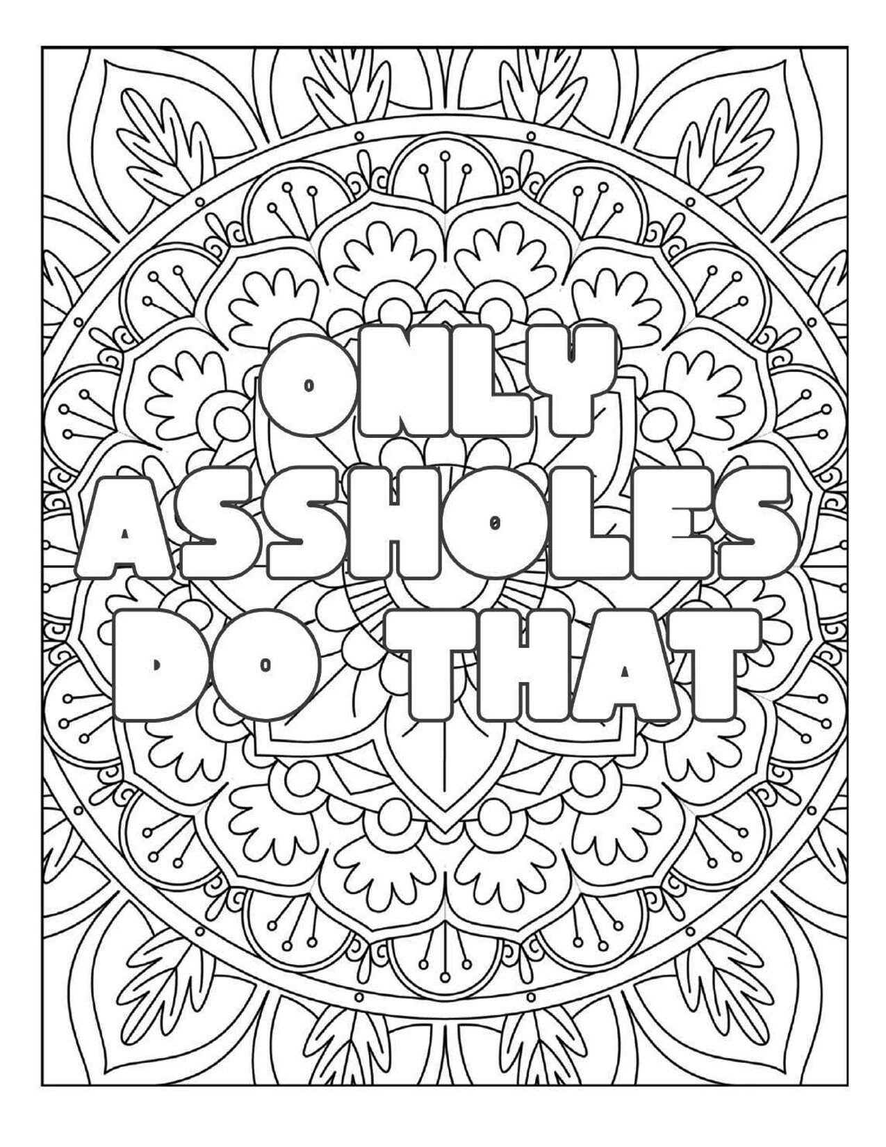 Adult Coloring Fun With 40 Sweary - Il Fullxfull.5242511051 L2uh 
