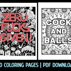 Adult Coloring Pages Instant Download | Adult Humor (Printable, PDF Download)
