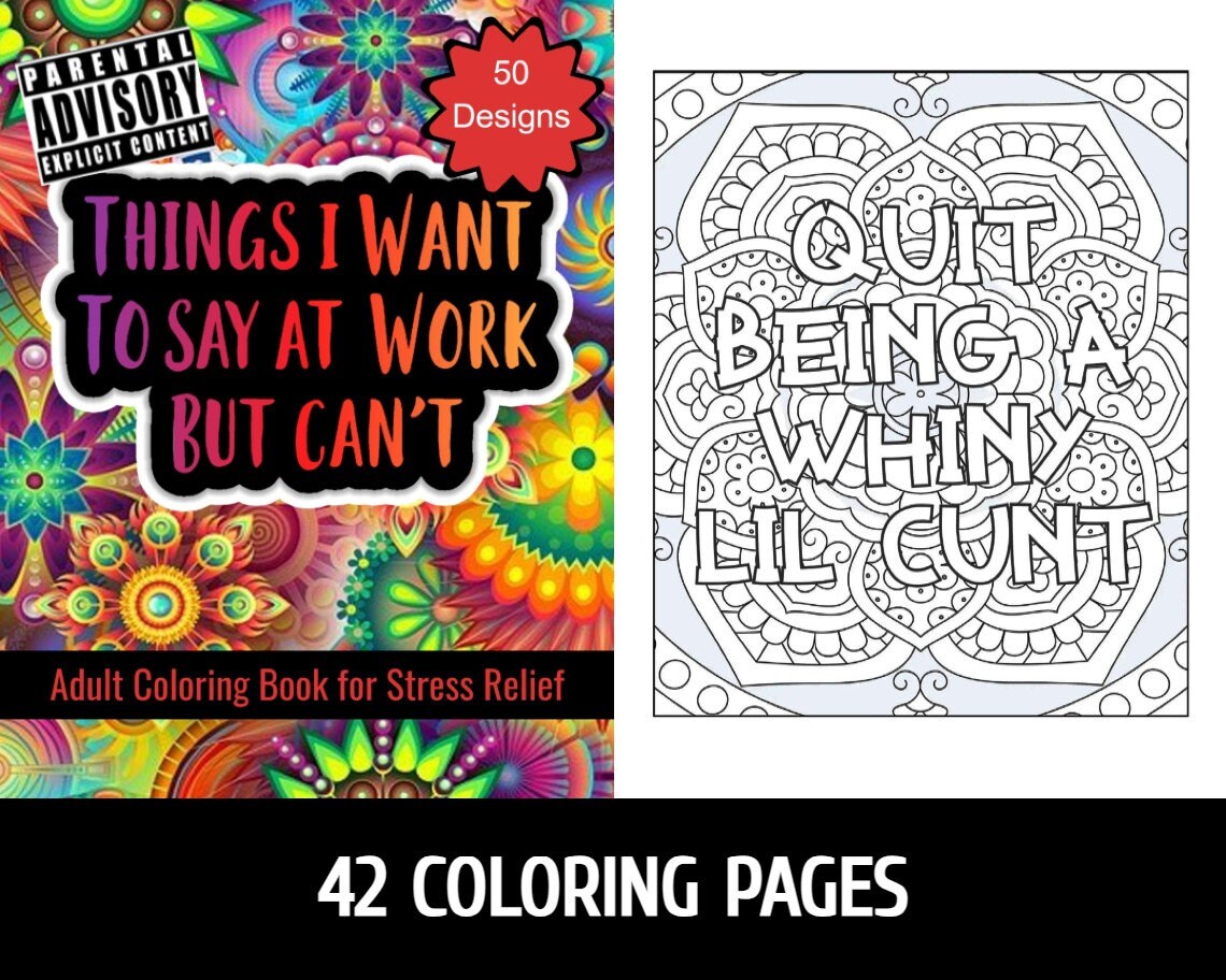 Things I Want To Say at Work But Can't by GBN Publishing Club | Adult Coloring Book | Adult Humor