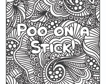 Swear-Word Alternatives: Adult Coloring Book | Adult Humor