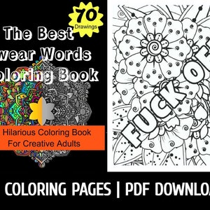 Coloring Pages: The Best Swear Words by GBN Publishing Club | Adult Coloring Book | Adult Humor | Printable PDF Download