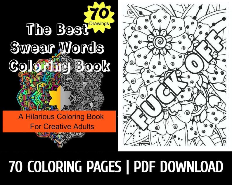 Coloring Pages: the Best Swear Words by GBN Publishing Club Adult ...