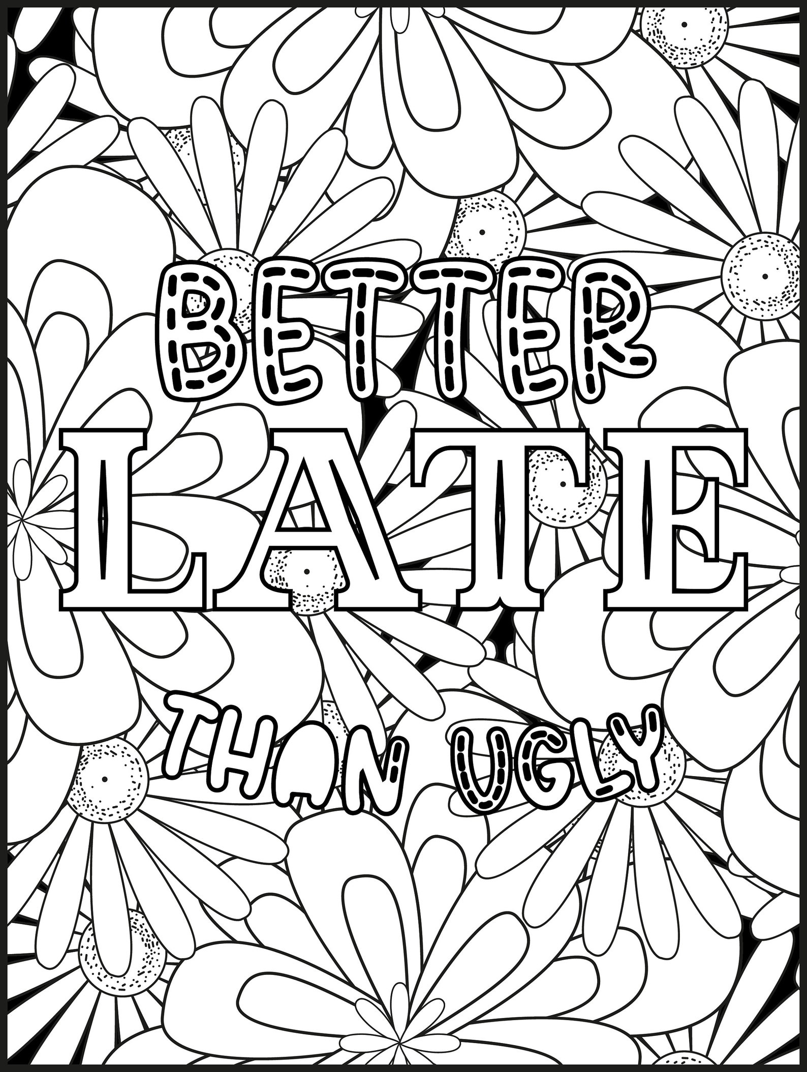 Cute but Psycho Adult Coloring Pages printable PDF Download - Etsy