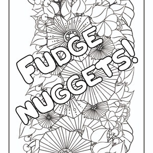 Fudge Nuggets: Adult Coloring Page | Adult Humor