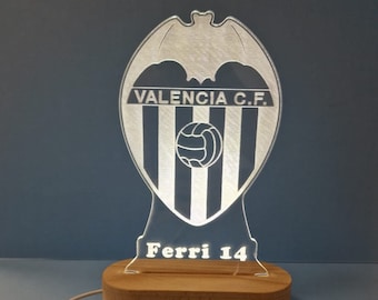 Personalized table lamp with any football shield with LED lighting