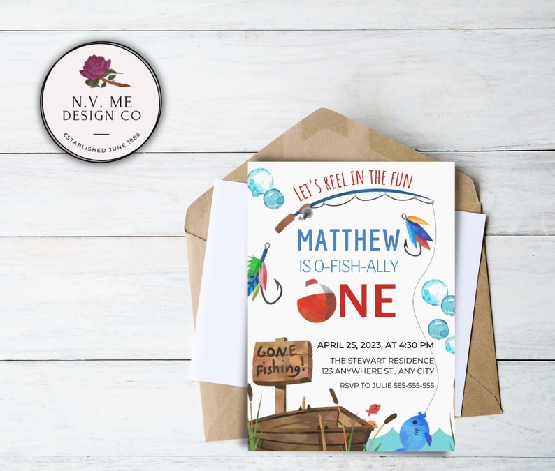 EDITABLE First Birthday Party Invitation Ofishally 1st Etsy