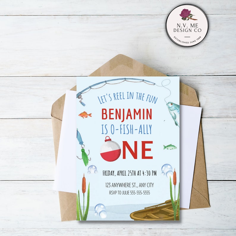 EDITABLE First Birthday Party Invitation Ofishally 1st Etsy