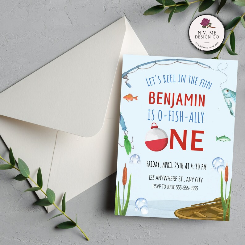 EDITABLE First Birthday Party Invitation Ofishally 1st Etsy