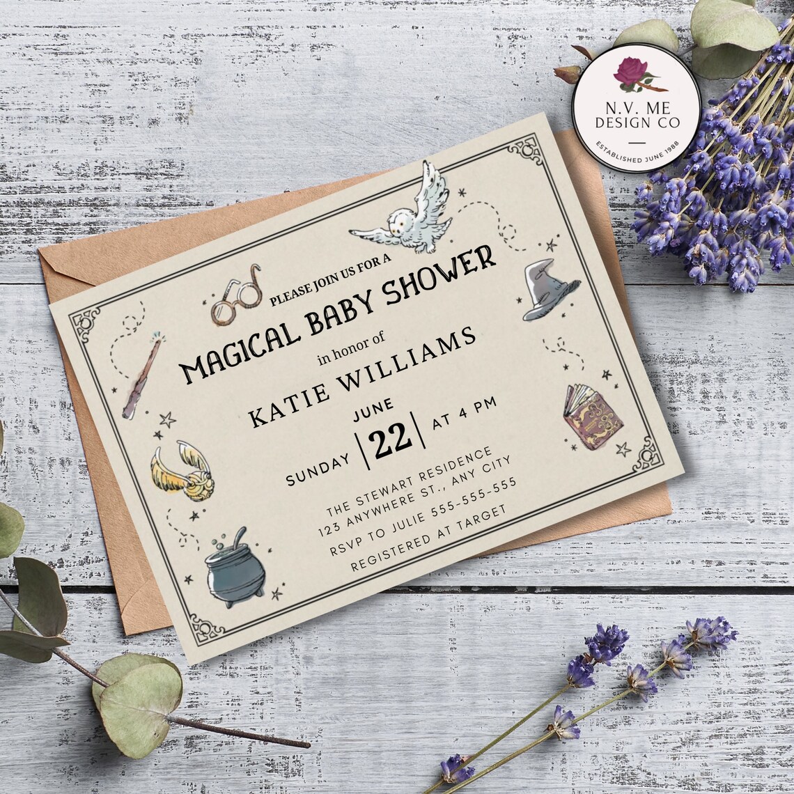 EDITABLE Harry Potter Baby Shower Invitation Template Calling Etsy