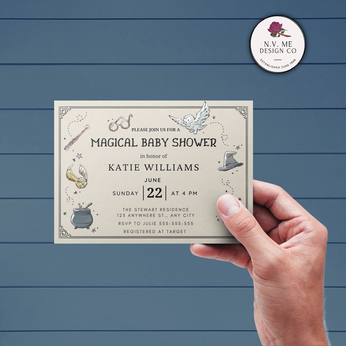 EDITABLE Harry Potter Baby Shower Invitation Template Calling Etsy