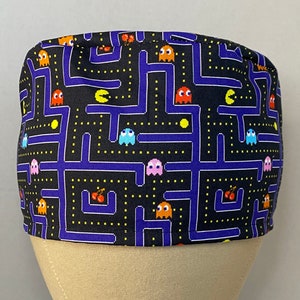 SCRUB CAPS:Video Game Scrub Cap, Video Game Scrub Hat, Scrub Hat, Surgical Scrub Cap, Surgical Scrub Hat, Cotton Scrub Cap, Food Service