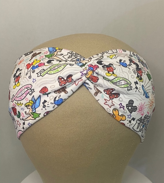 TWISTED HEADBAND: Theme park Twisted Headband, Stretchy Headband, Cute Headband, Soft Knit Head Band, Nurse Headband, Wide Headband’s