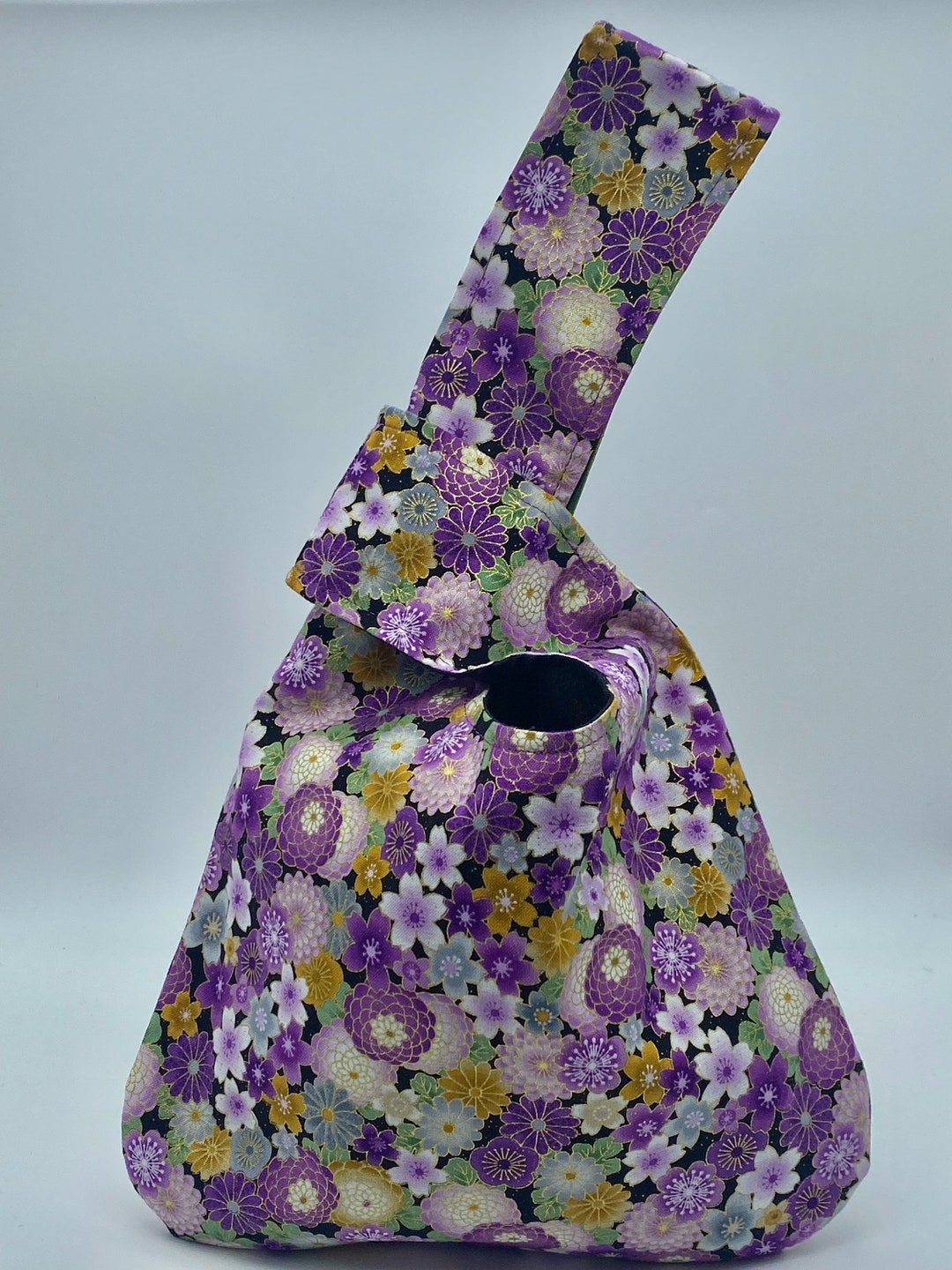 Chrysanthemum Japanese Japanese Knot Bag, Knot Bag, Japanese Knot Bag, Wrist Bag, Essentials