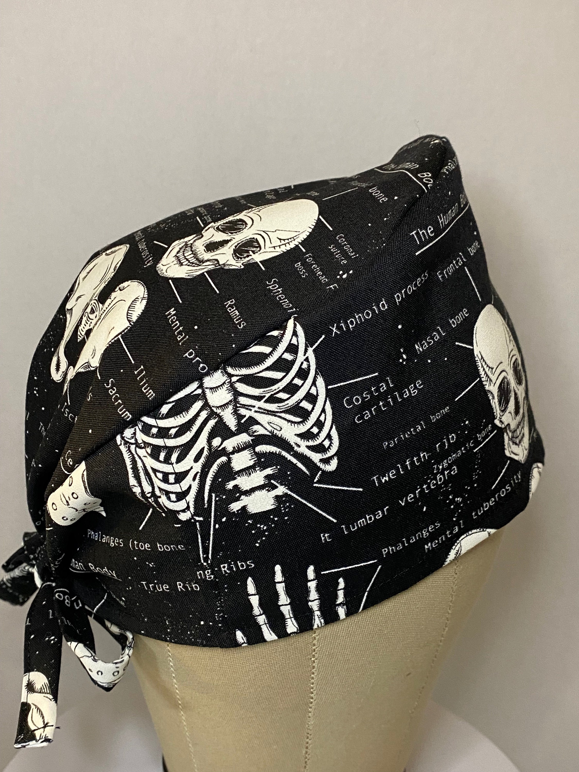 SCRUB CAP Skeleton Glow in the Dark Scrub Cap Ortho Scrub Etsy