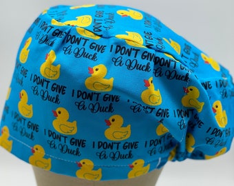 Shop Exclusive: I Don’t Give a Duck Euro Style Scrub Cap, Euro Style Scrub Cap, Scrub Cap, Scrub Hat, Surgical Scrub Cap, Tech Scrub Cap,