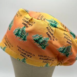 Shop Exclusive: Born and Raised Euro Style Scrub Cap, Scrub Cap, Scrub Hat, Surgical Scrub Cap, Healthcare Worker, Fun Scrub Cap,