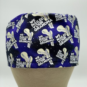 Shop Exclusive: We Nailed Your Grandma Scrub Cap, Scrub Cap, Scrub Hat, Surgical Scrub Cap, Ortho Scrub Cap, Cotton Scrub Cap