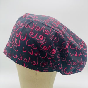 SCRUB CAPS: Save them All Euro Style Scrub Caps, Euro Style Scrub Caps, Scrub Caps, Scrub Hats, Fun Scrub Caps, Breast Cancer Awareness Cap