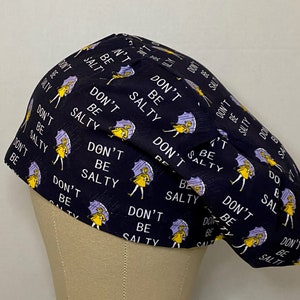 SCRUB CAPS:Don't Be Salty Euro Style Scrub Cap,Surgical Scrub Cap, Fun Scrub Cap, Cotton Scrub Cap, Foodservice, Healthcare Worke
