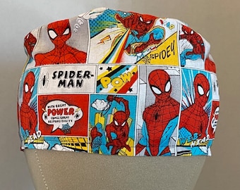 Casquette de récurage Spiderman, chapeau de récurage Spiderman, casquette de récurage, chapeau de récurage, casquette de récurage amusante, casquette de récurage Marvel, casquette de récurage en coton, service alimentaire, soins de santé