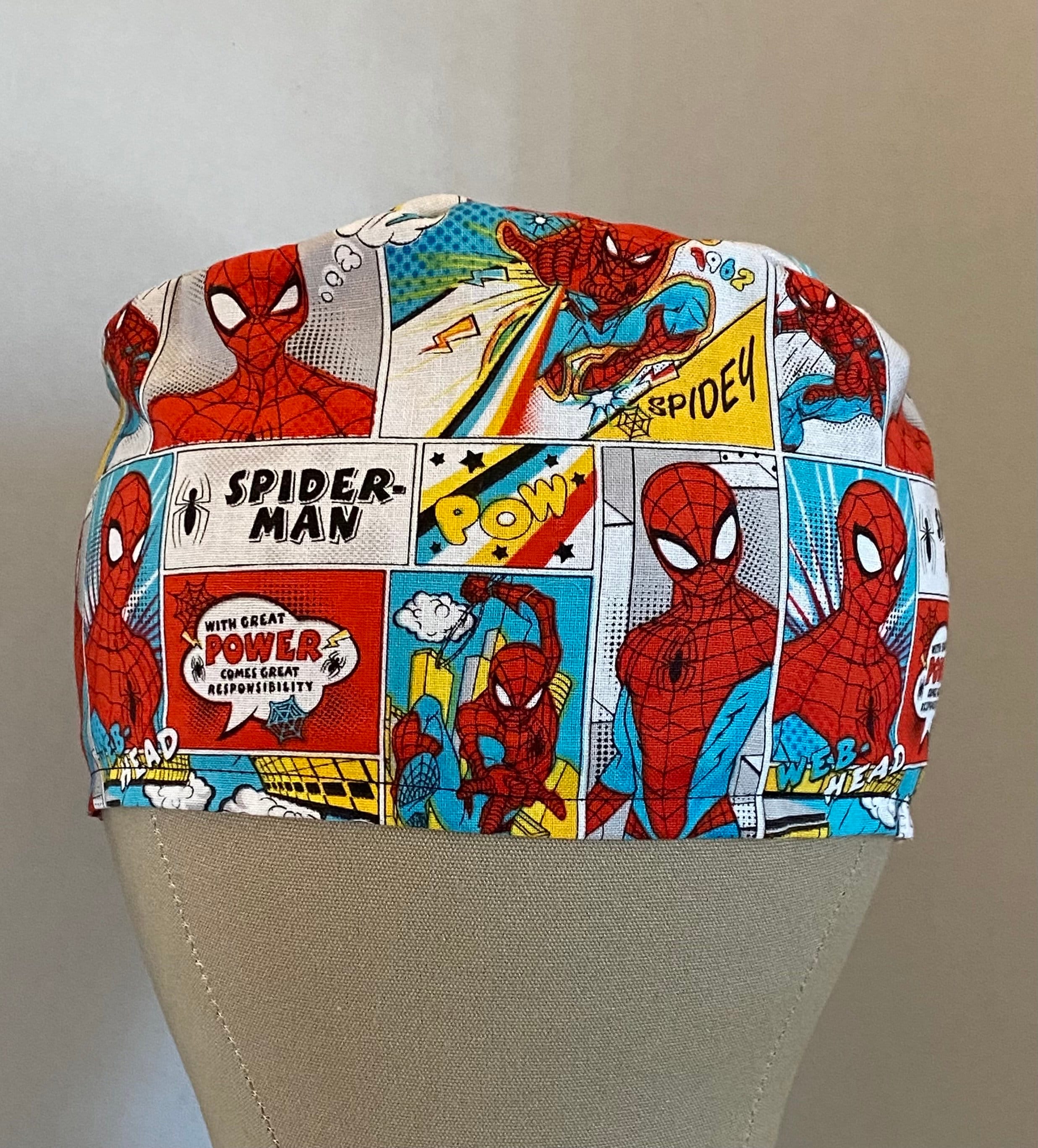 Spiderman Scrub Cap, Spiderman Scrub Hat, Scrub Cap, Scrub 