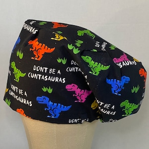 Scrub Cap: Don&#39;t be a C**tasauras Euro Style Scrub Cap, NSFW Scrub Cap, Dare to Wear Scrub Cap, Funny Scrub Cap, Cotton Scrub Cap