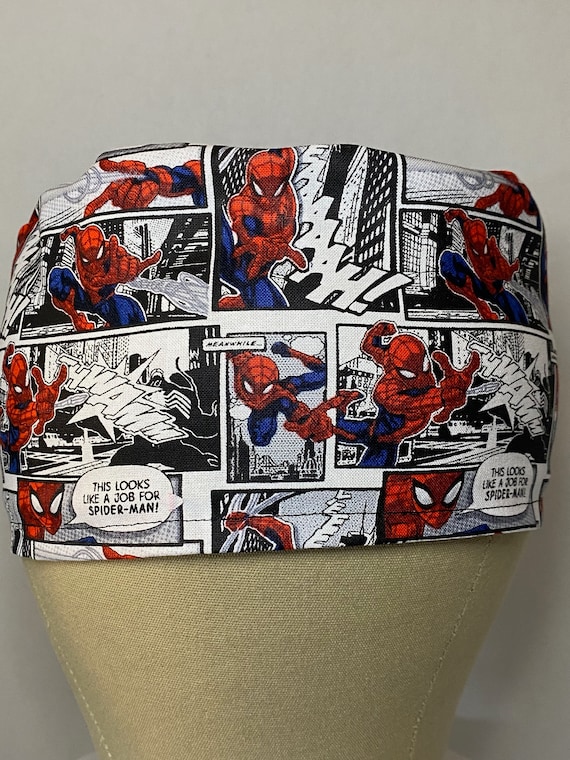 SCRUB CAPS: Super Hero Scrub Cap, Scrub Hat, Cotton Scrub Cap, Surgical Scrub Cap, Fun Scrub Cap, Foodservice, Healthcare