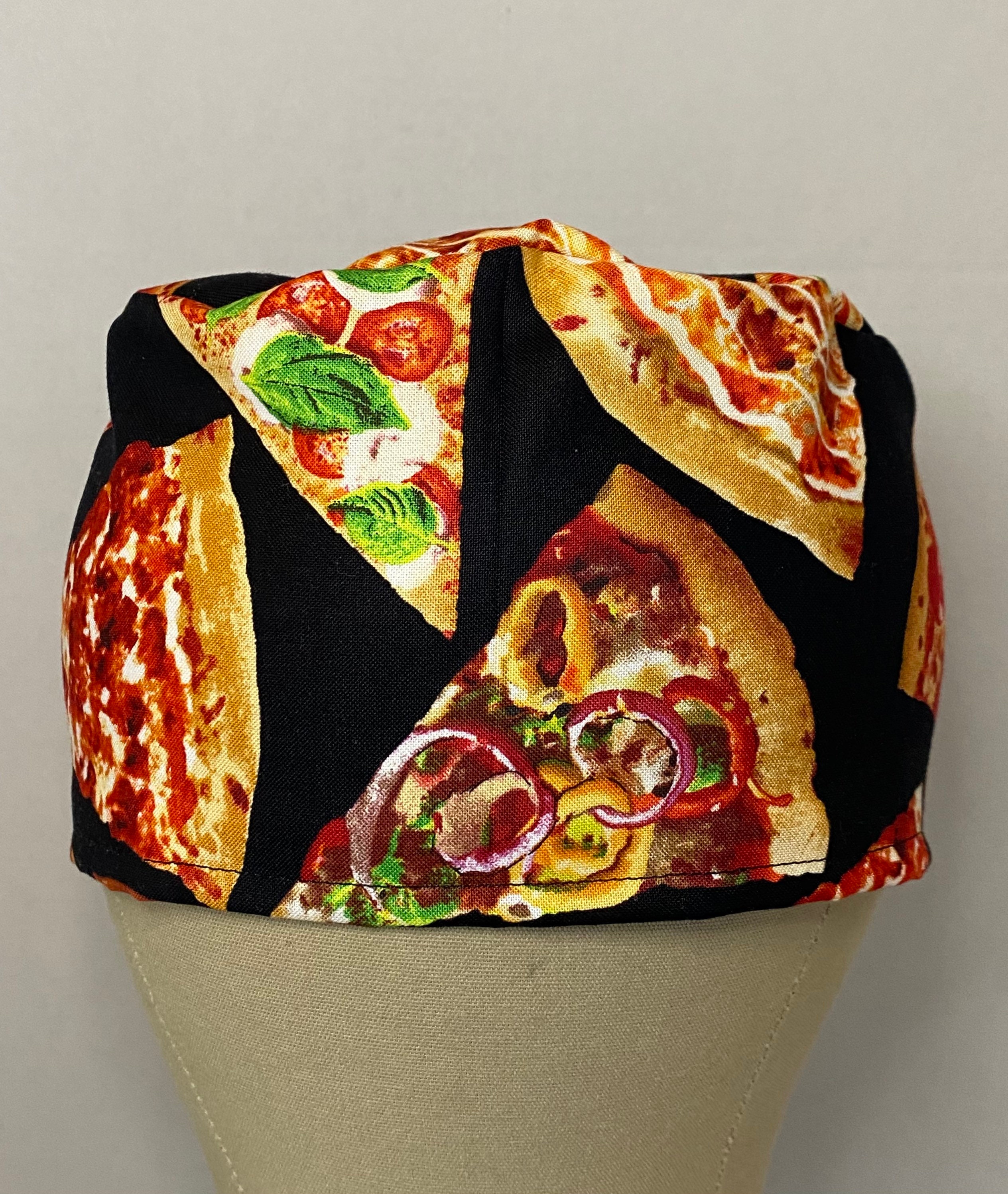 pizza scrub cap