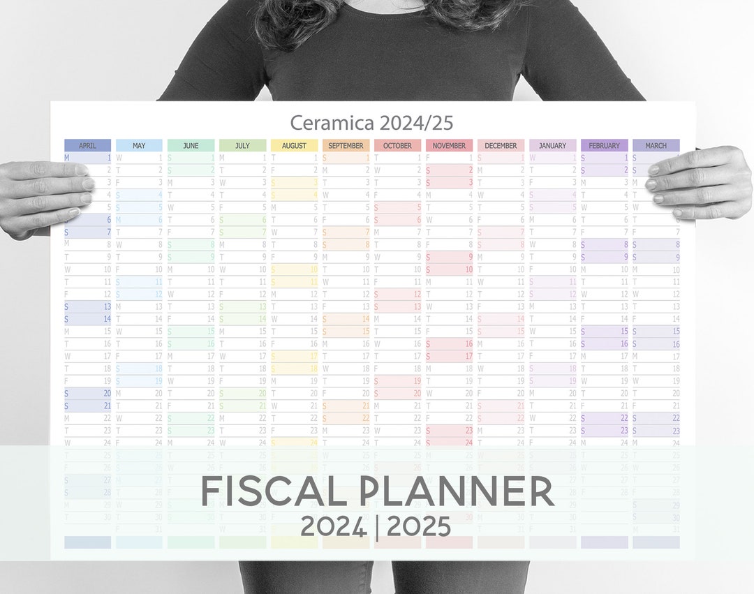Personalised Year Planner April 2025 March 2025 2025 Wall Etsy UK
