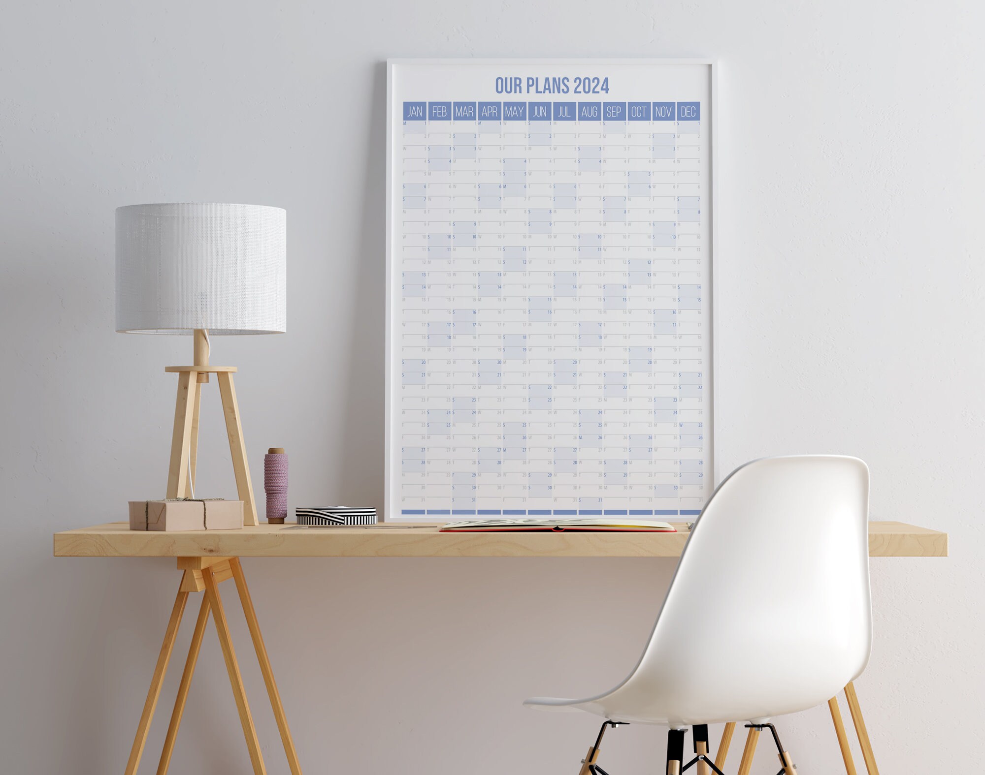 2024 Year Planner Personalised Wall Calendar 2024 Monthly - Etsy UK