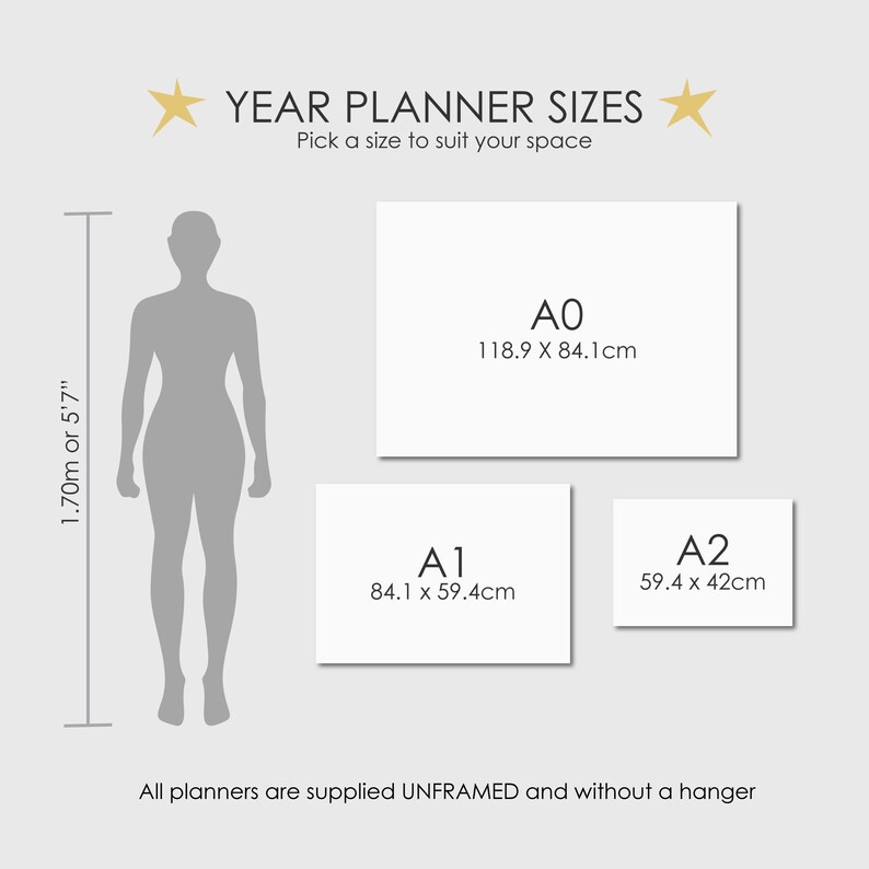 Academic Year Wall Planner Sept 2026 - Aug 2027 | Horizontal A2 A1 A0 ...