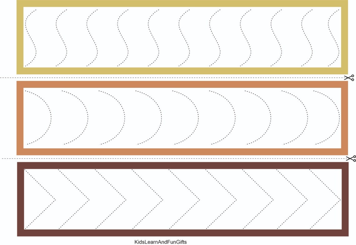 Printable Tracing Cards for Kids , Lines and Curves Tracing Activity ...
