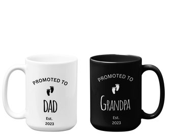 Abuelito and Abuelita  Mug Set | Accent Coffee Mug Gift Set, 11oz 15oz  | baby announcement, Pregnancy Announcement, Pregnancy Reveal