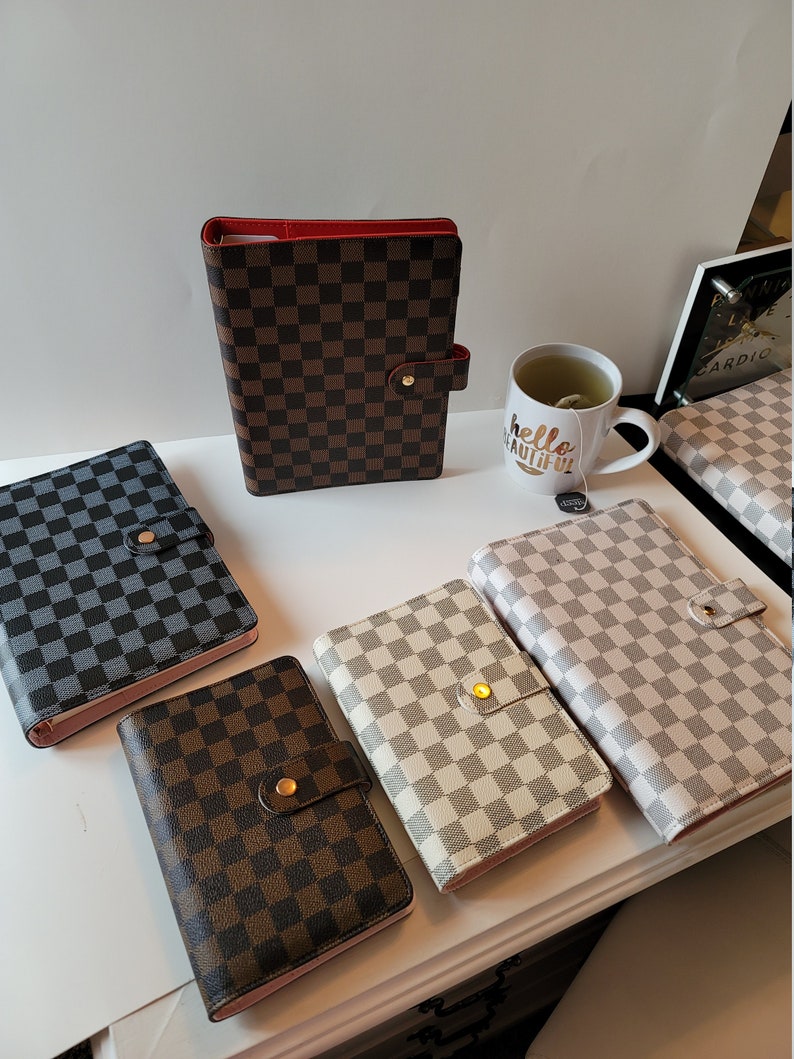 Checkered Luxury A5 A6 Agenda Planner Planner Cover Etsy