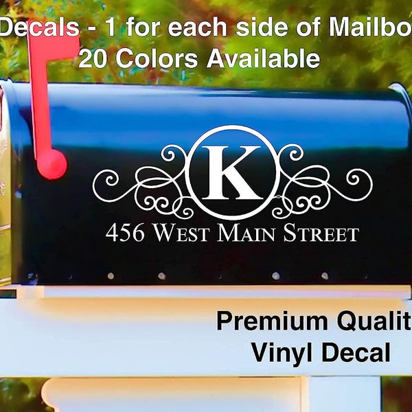 Mailbox Decals Personalized Address and Street Name Outdoor Stickers- Personalized Mailbox Decal - Set Available - Script and Text