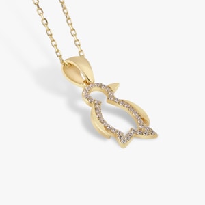 18K Gold Vermeil Penguin Necklace, Penguin Gift, Bird Necklace, Penguin Jewelry, Birthday Gift for Her, Gift for Woman, Birthday Gift