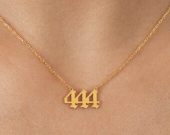Necklace Number 22, 14K Gold Number Necklace, Personalized