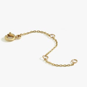 14K Solid Gold Chain Extender, Necklace Extender, Bracelet Extender, Solid Gold Extension Chain