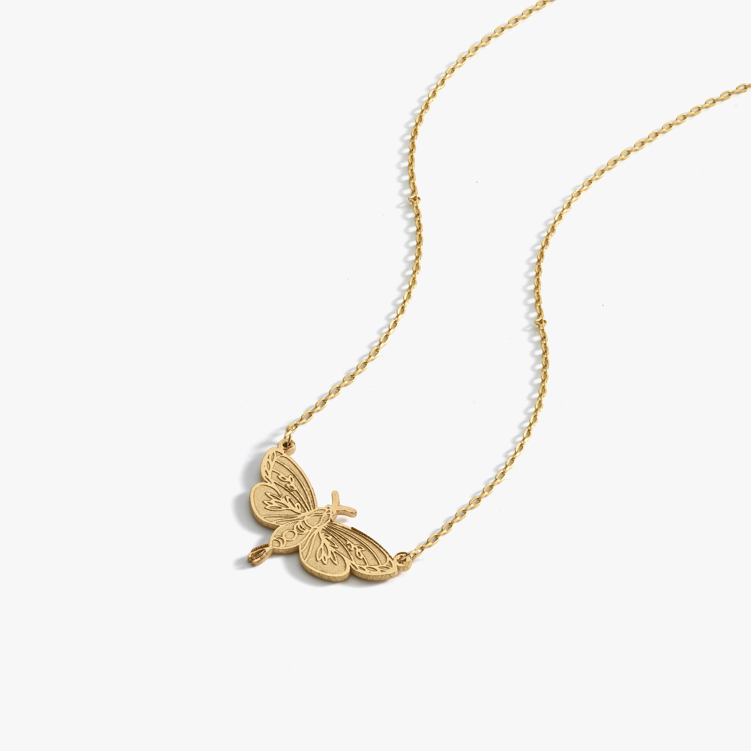 Moth Friend 14K Solid Gold Moth Necklace, Insect Necklace, Luna Moth Necklace ...
