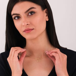 14K Solid Gold Elephant Necklace for Women, Cute Elephant Pendant, Dainty Elephant Jewelry, African Necklaces, Birthday Gift for Her
