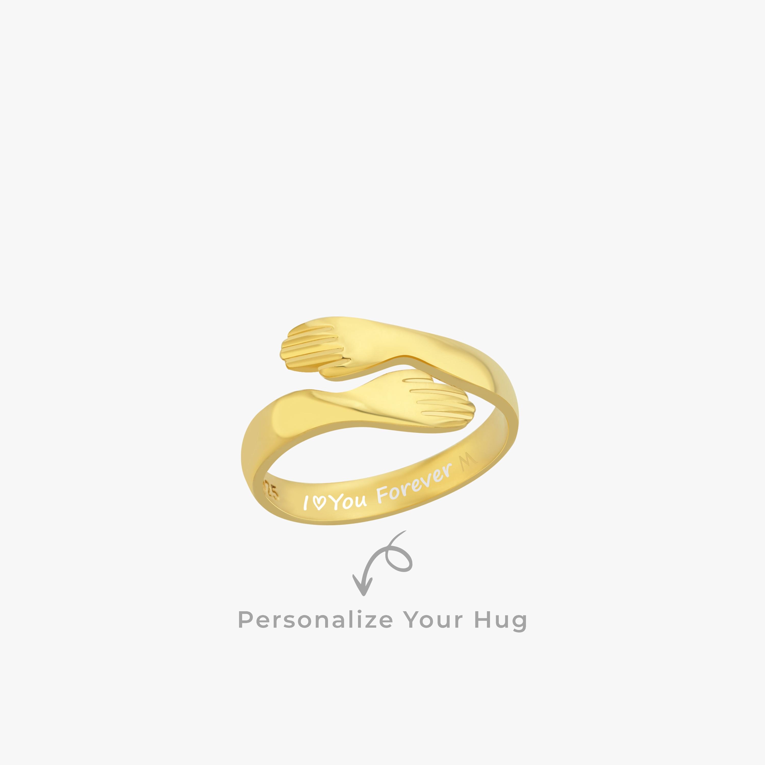 Solid 10k Yellow Gold Love Script Ring | High Polish Statement Ring For Women (Size 5)