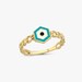 14K Solid Gold Evil Eye Ring: Protection Jewelry - Etsy
